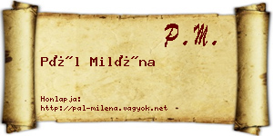 Pál Miléna névjegykártya