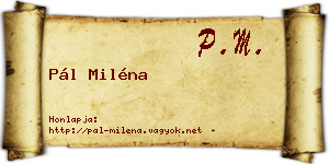 Pál Miléna névjegykártya
